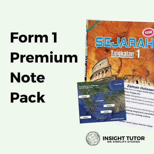 Tingkatan 1 Premium Sejarah Note Pack